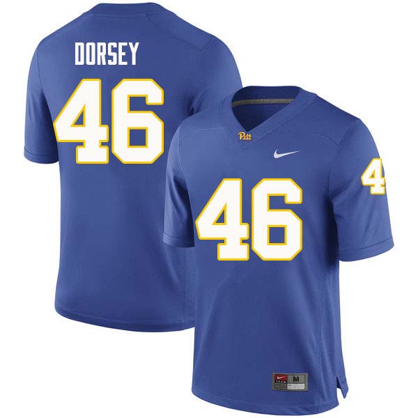 Men #46 Rimoni Dorsey Pittsburgh Panthers College Football Jerseys Sale-Royal